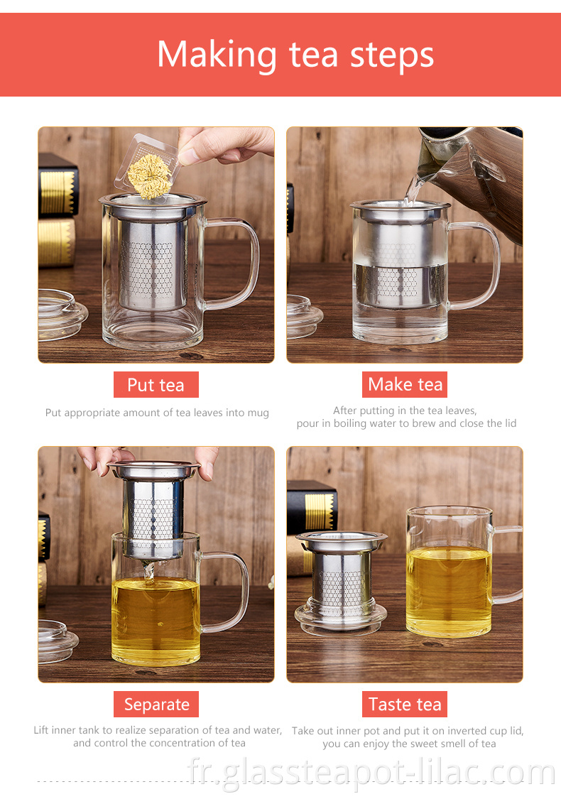 Échantillon gratuit lilas 430 ml/450 ml personnalisé personnalisé gobelet en verre clair eau/café/tasse à café et tazas/tasse à thé avec logo